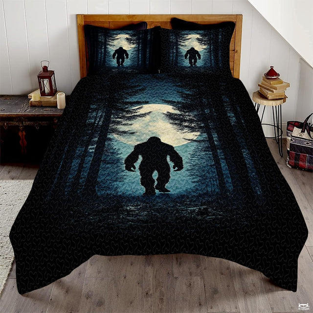 Personalized Bigfoot by Campfire Bedding Quilt Sets