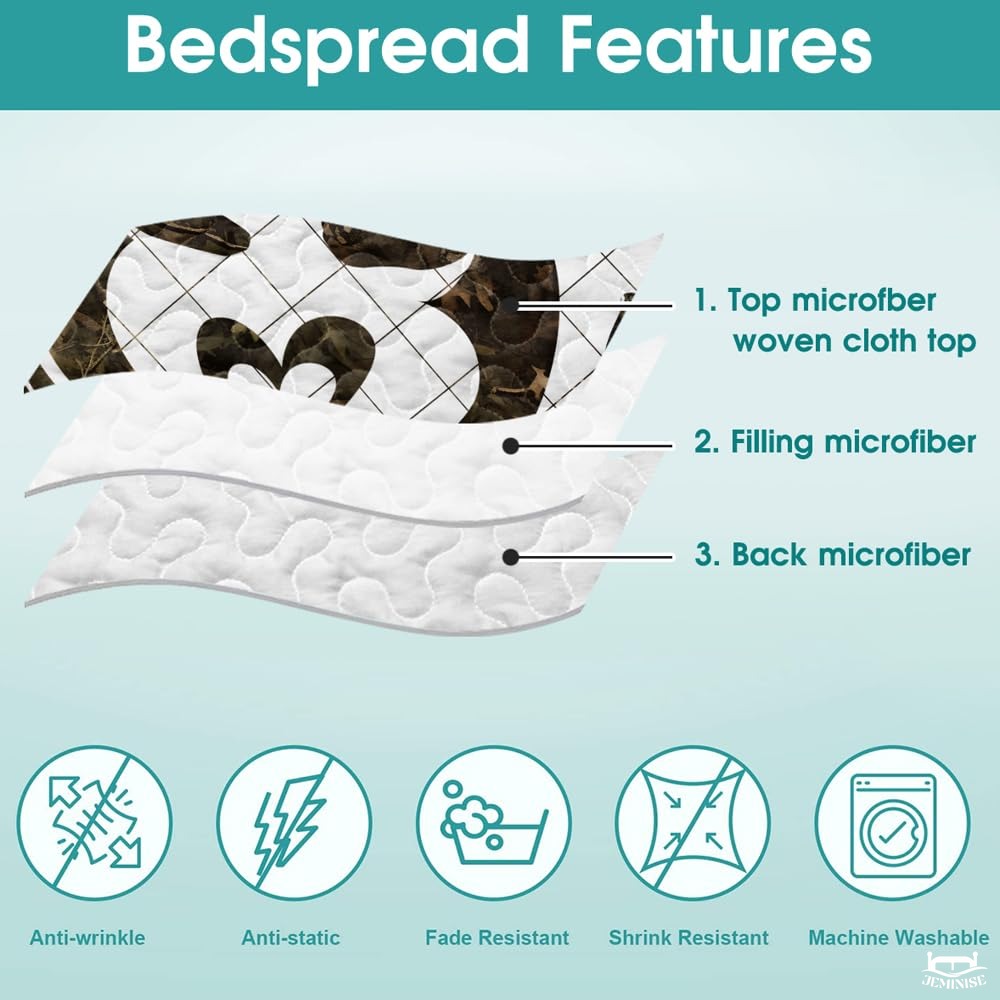 Personalized Deer Silhouettes Forming Heart Outline Comforter