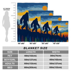 Rustic cabin bedroom decor with Bigfoot wilderness bedding displaying navy, teal, and orange mountain art.