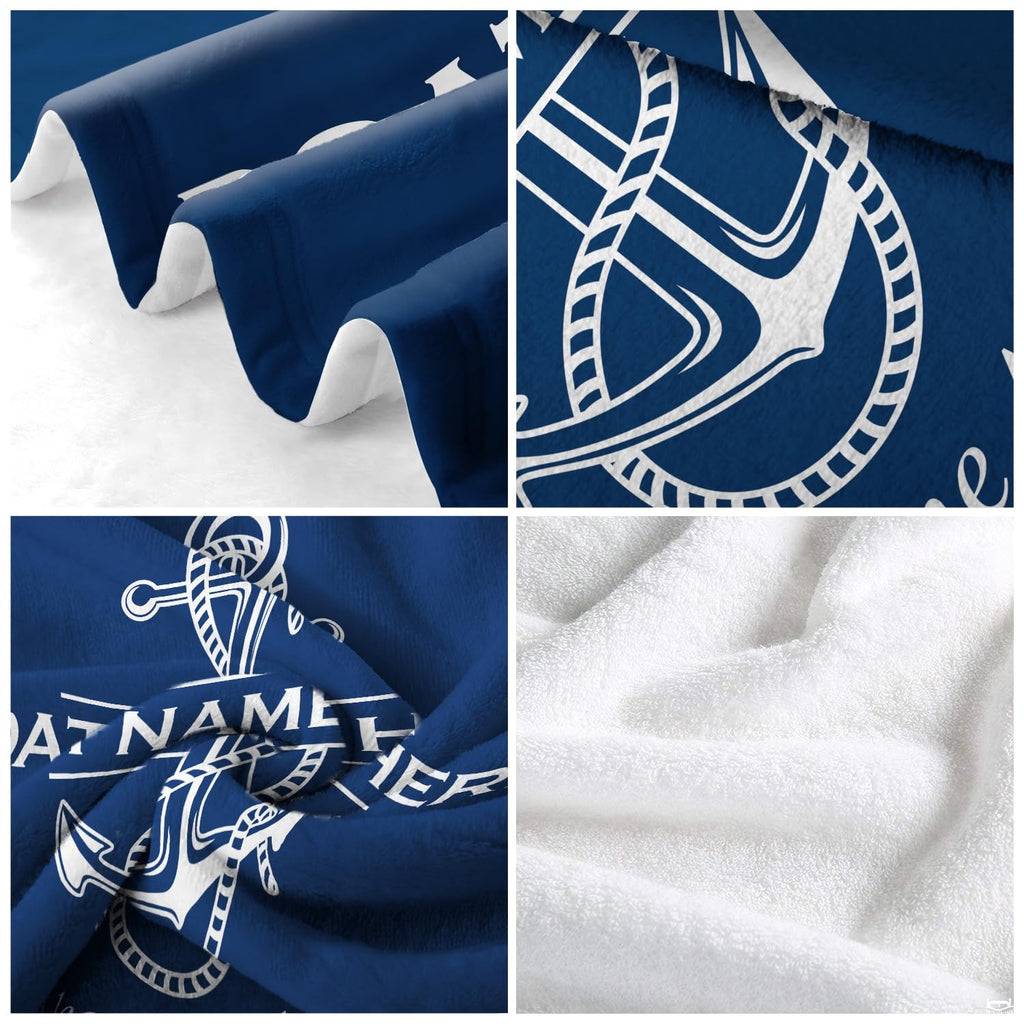 Stylized view of anchor motif flanked by dual horizontal accent stripes.