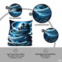 Custom Glowing Soccer Ball Trails Comforter Set, Machine Washable