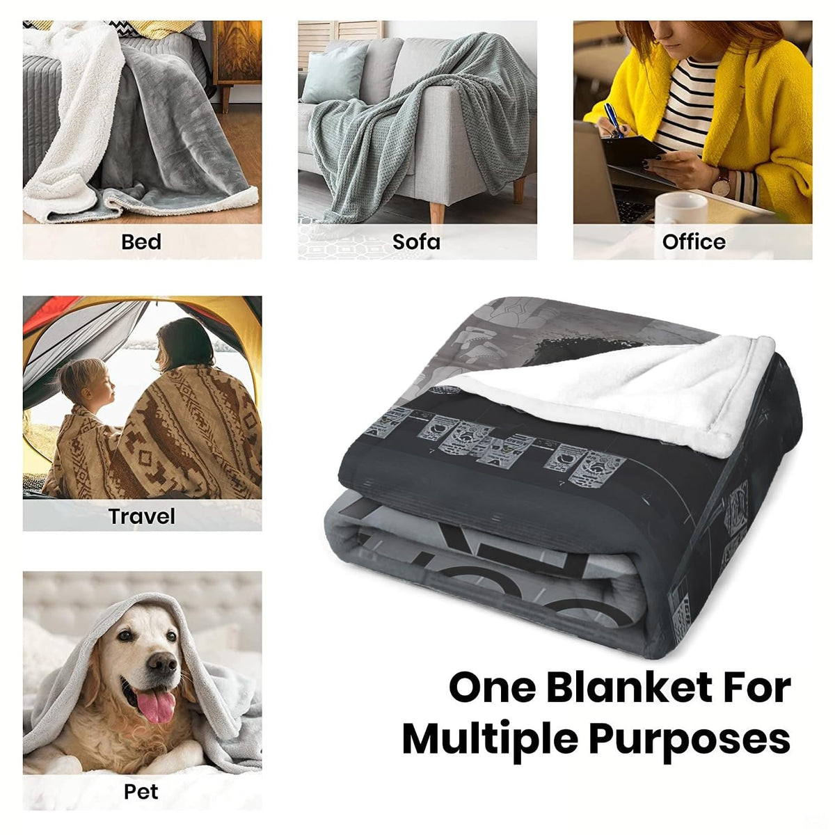 Dimension reference diagram for hockey arena graphic blanket
