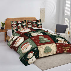 Christmas Bedding Quilt – Soft Microfiber Holiday Bedspread, Lightweight Winter Bedding, Cozy Xmas Quilts for Couch, Bedroom & Seasonal Home Decorations (Christmas Quilt-DS02)
