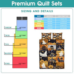 Witch Throw Quilt Set – Vintage Gothic Style Fall Bedspread for Autumn Bedroom Decor, Halloween Witch Bedding with Magical Patchwork Pattern, Soft Lightweight Quilt, Twin, Full, Queen Sizes (Color 12)