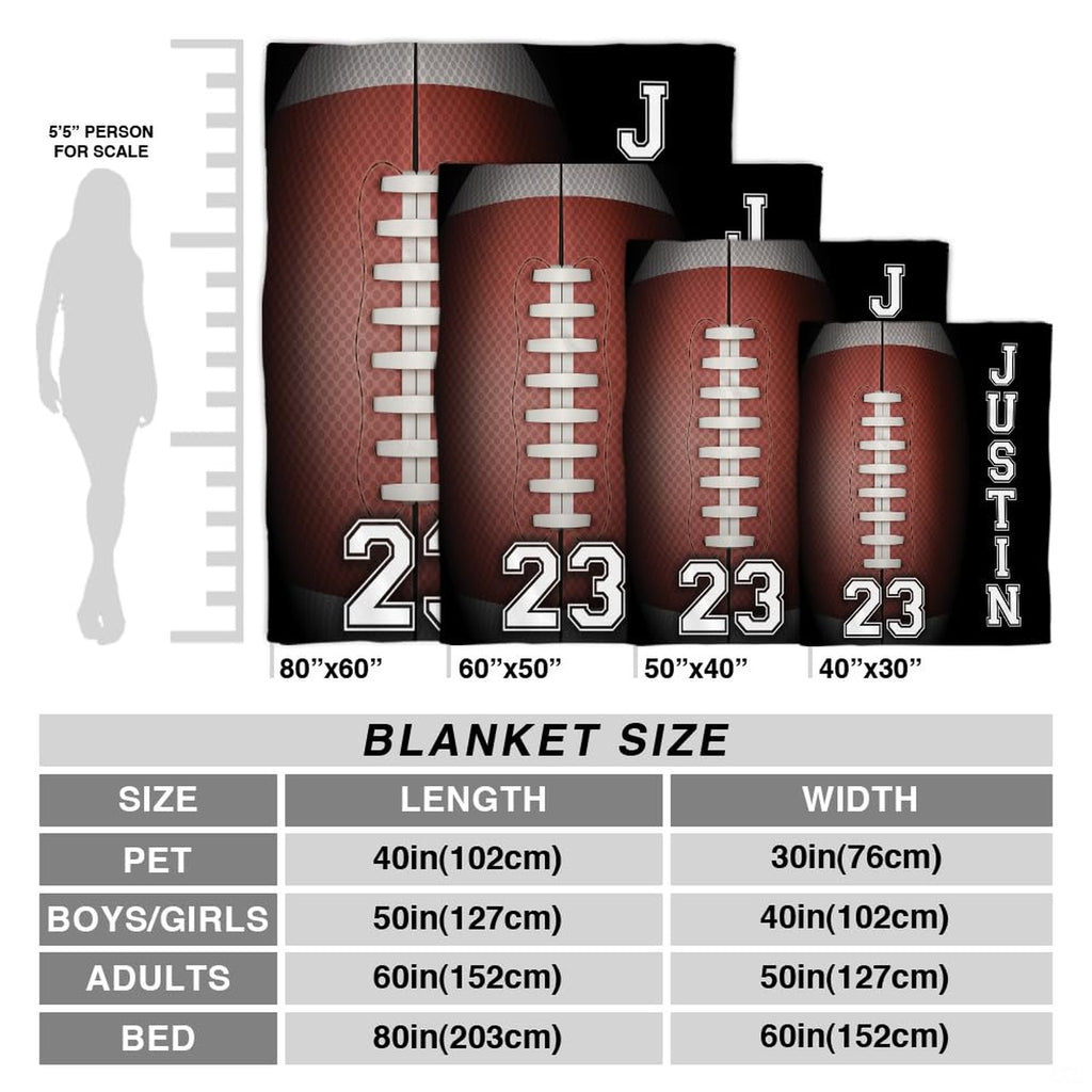 American football sports throw blanket spread smoothly across modern bed in youth sports bedroom