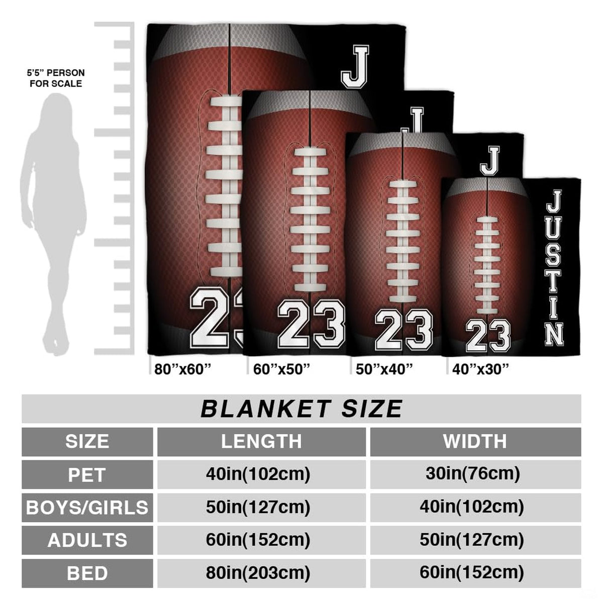 American football sports throw blanket spread smoothly across modern bed in youth sports bedroom
