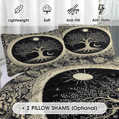 Personalized Vintage Yggdrasil Tree of Life Quilt Sets