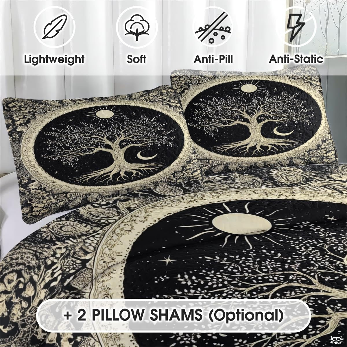Personalized Vintage Yggdrasil Tree of Life Quilt Sets
