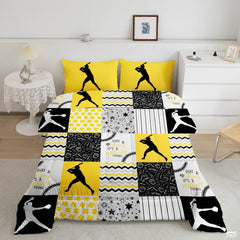 Custom Softball Comforter Set for Girls – Personalized Name & Number Comforters with Pillowcases – Softball Player Room Decor – Twin, Full, Queen, King Sizes – Gift for Teens & Athletes