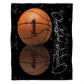 Custom reflection basketball blanket flat view