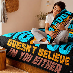 Detail of vibrant red orange yellow and cyan color bands on retro stripe bedding set