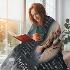 Memorial botanical laurel wreath charcoal graphic blanket showing leaf wreath and tribute verses view 2
