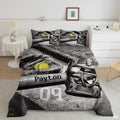 Softball Bedding Set for Girls & Women – Bright Teal Yellow Sports Theme Comforter Set for Softball Lovers, Decorative Bed Set Available in Twin, Queen, King Sizes