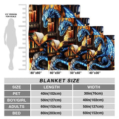 Bedroom lifestyle setting showing the dragon reader throw blanket styled across a bed.