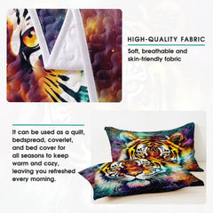 Watercolor tiger design in a product information image