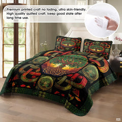 Personalized Celtic Tree of Life Yggdrasil Quilt Sets
