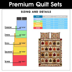 Rustic bedroom decor styling featuring an autumn maple leaf grid bedding set