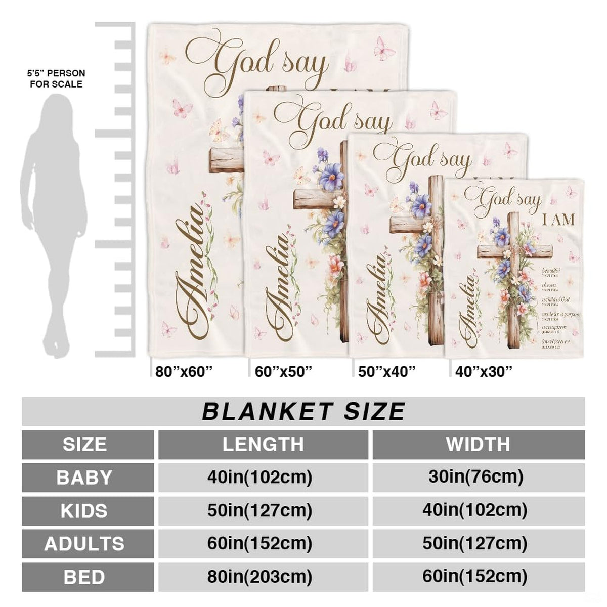 Peaceful prayer room setting with floral wooden cross throw blanket