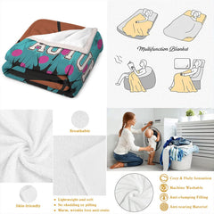 Personalized Basketball Splattered Background Blanket with Name and Number