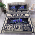 Custom Trucking Semi Truck Under Starry Night Sky Comforter