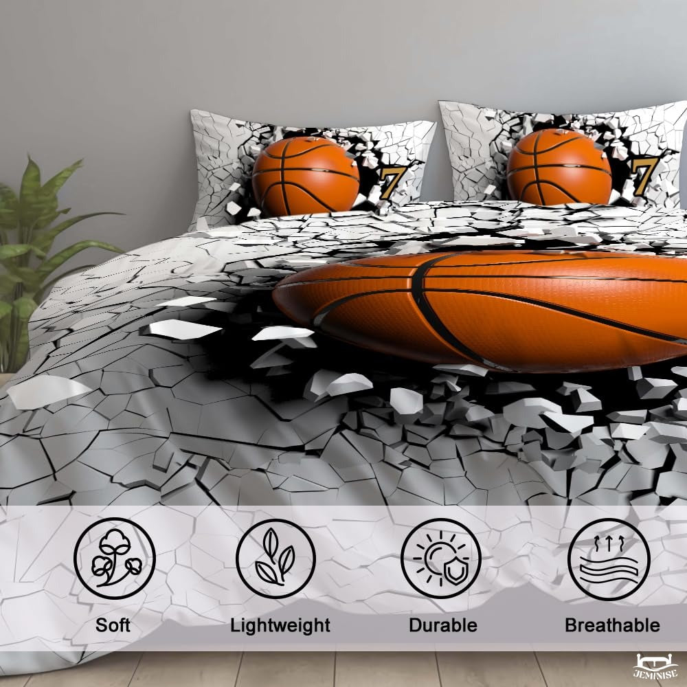 Personalized Basketball Cracked Wall Comforter with Name and Number