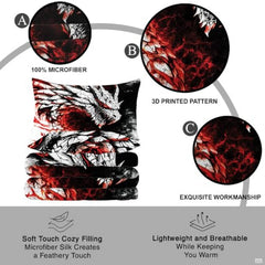 Virella Love Lava Dragon Comforter Set, Quilt Throw Twin Full Queen King, Sheets Blanket for Bed Ultra-Soft Lightweight Animal Bed Sets