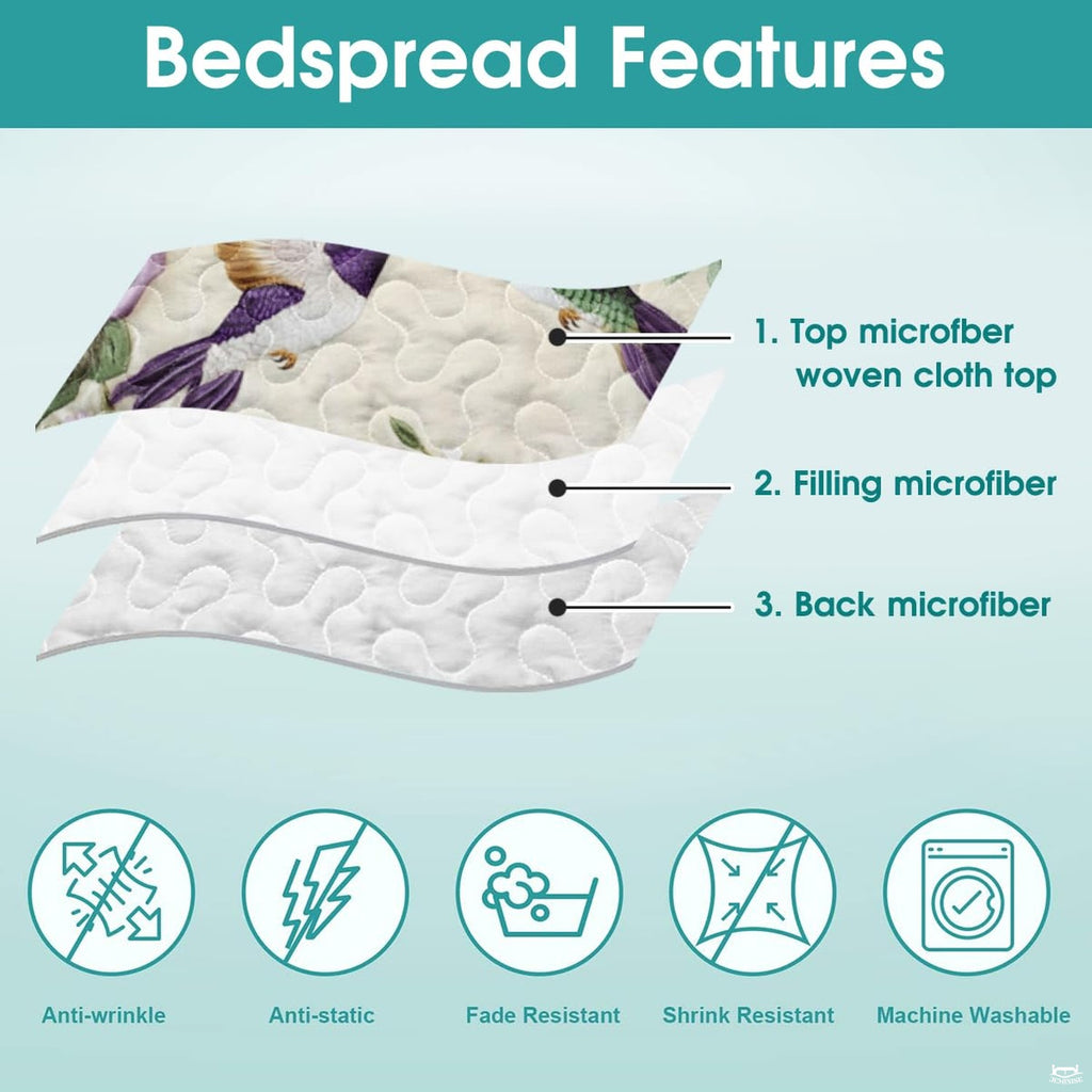 Floral bird bedding construction infographic