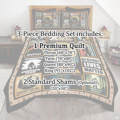 Top-down view of the adventurous wilderness folklore and woodland camping bedding set