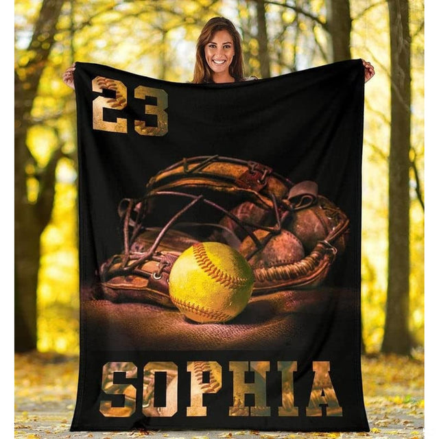 Detailed graphic view of retro athletic equipment and textured lettering on boho chic bedding black decor.