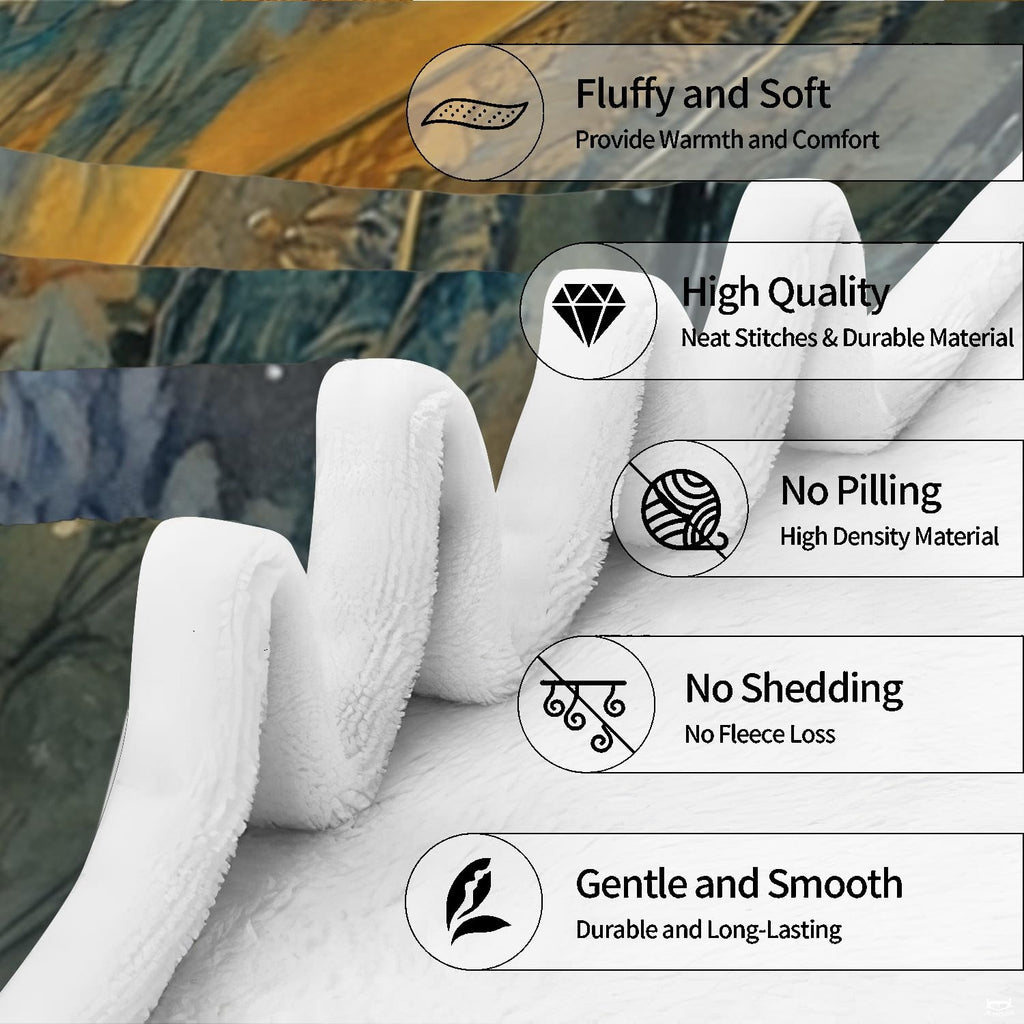 Full flat overhead view showing the complete wolf pair, celestial ring, and mountain landscape.