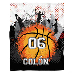 Custom Basketball Players Blanket with Name and Number