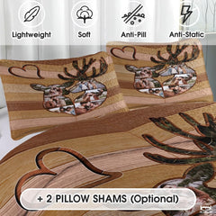 Personalized Hunting and Outdoor Comforter with Deer Antlers