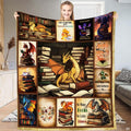 Fantasy book dragons collage graphic blanket front display