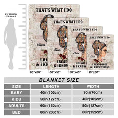 Jeminise Customized Reading Blanket for Book Lovers, Personalized Daughter Gift
