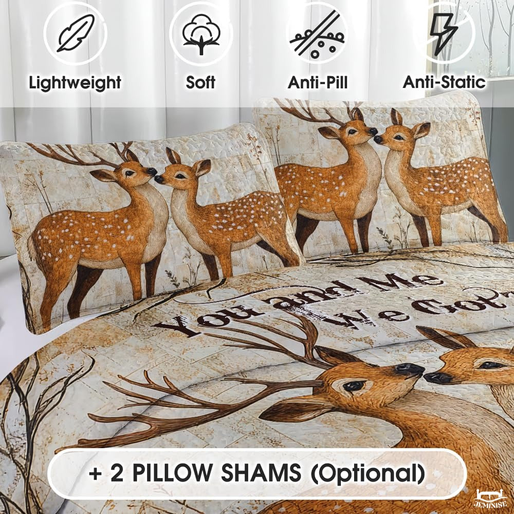 Personalized Wildlife Deer Comforter with Buck