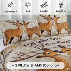 Personalized Wildlife Deer Comforter with Buck