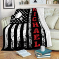 Distressed American flag graphic with pickleball paddle and red lettering, view 1.