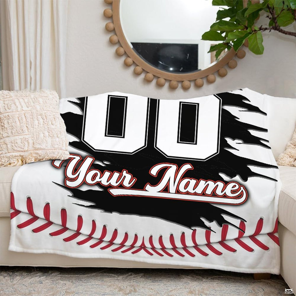 Ripped baseball design with crimson lacing and varsity numerals, view 6.