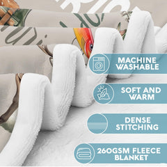 Cabin bedroom styled with neutral tan fishing theme bedding set and wilderness prints.