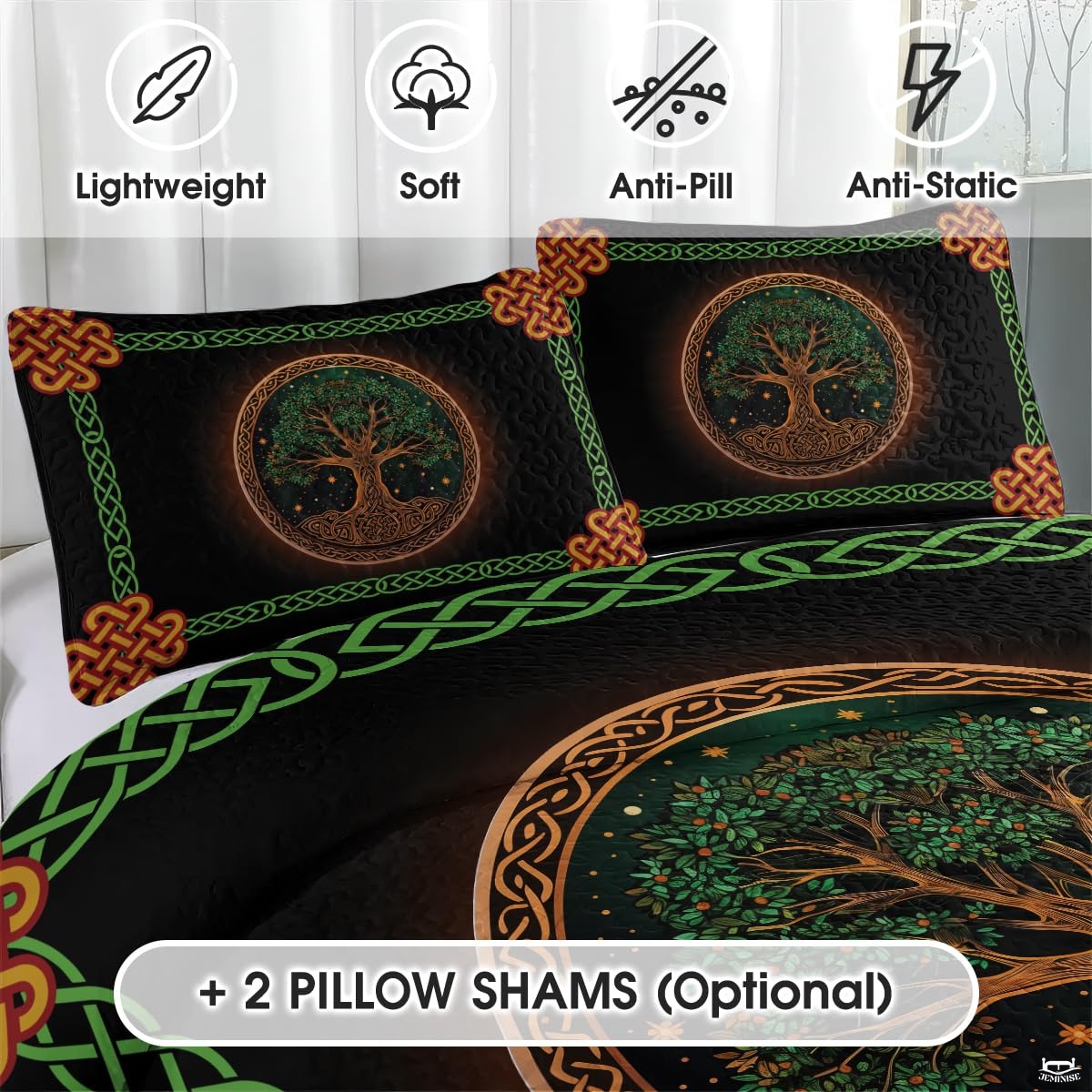 Personalized Colorful Yggdrasil Tree of Life Quilt Sets