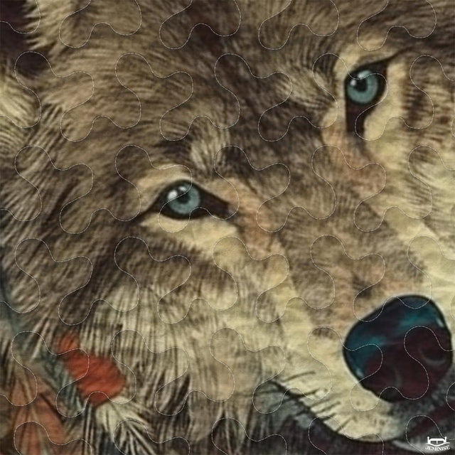 Custom Wolf Head Centered in Dreamcatcher Comforter