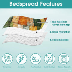 Crocodile Patchwork Printed Quilts, Animal Patchwork Bedding - Crocodile Quilt Bedset Style, Premium Quilts Bedspread, Animals Bedding Blanket Gift