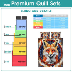 Jeminise Cat Farmhouse Quilt Set, Cozy Animal Bedding