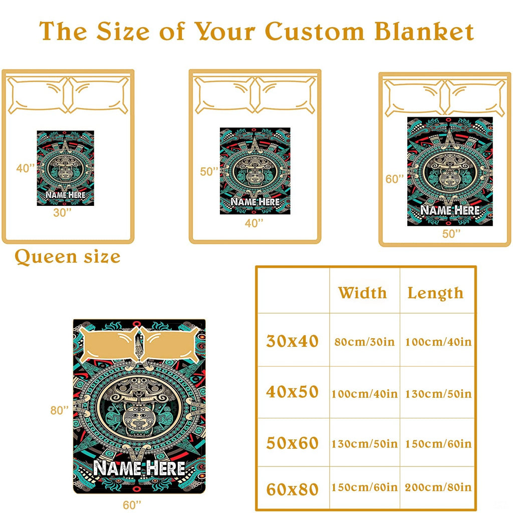 Stylized room setting showcasing the dramatic Mesoamerican calendar artwork as an artistic bedroom centerpiece.