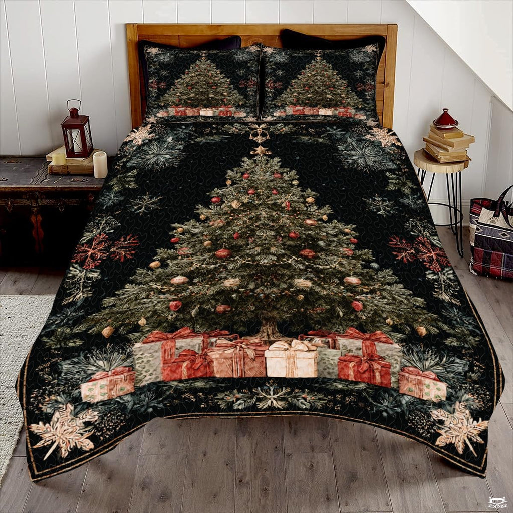 Christmas Bedding Quilt – Soft Microfiber Holiday Bedspread, Lightweight Winter Bedding, Cozy Xmas Quilts for Couch, Bedroom & Seasonal Home Decorations (Christmas Quilt-DS06)