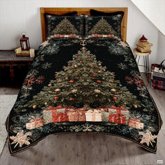 Christmas Bedding Quilt – Soft Microfiber Holiday Bedspread, Lightweight Winter Bedding, Cozy Xmas Quilts for Couch, Bedroom & Seasonal Home Decorations (Christmas Quilt-DS06)