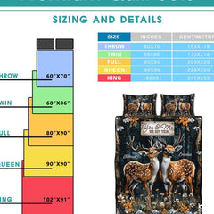 Personalized Wildlife and Romance Two Deer Standing in a Forest Comforter