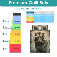 Tiger water artwork in product sizing image