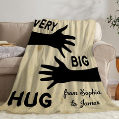 Silhouette arms open embrace rustic cream drape over living room sofa