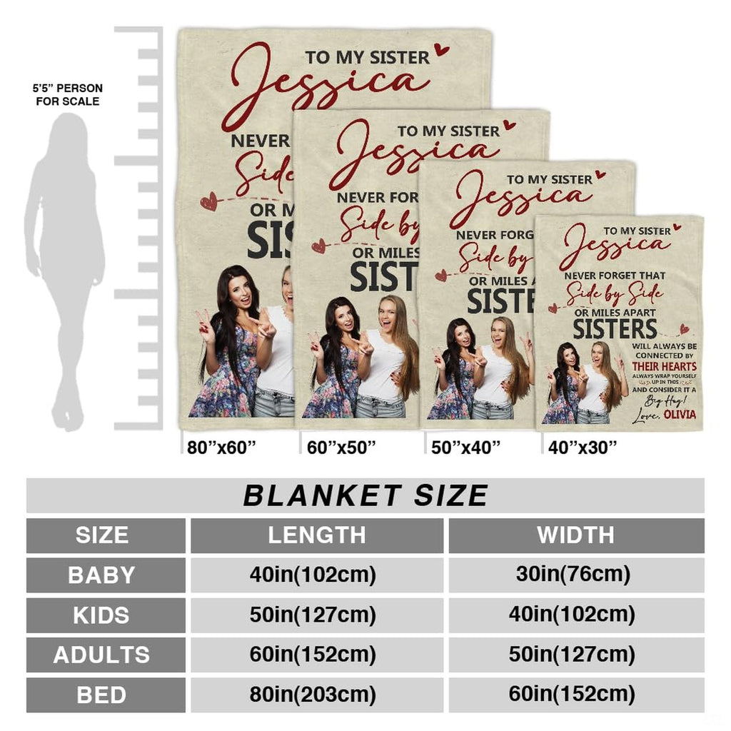 Proportions overview and multi-format dimension guide for the commemorative family keepsake blanket.